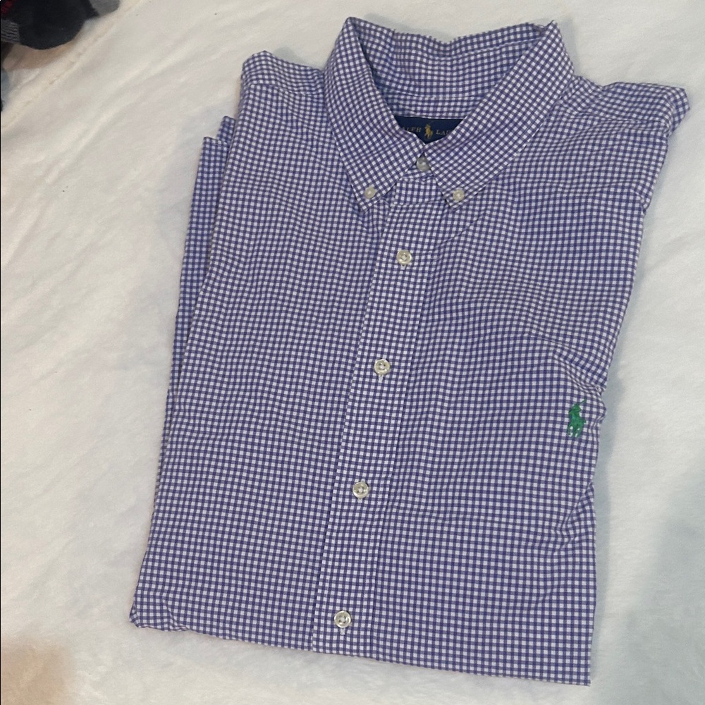 Ralph Lauren Men's Purple Gingham Shirt